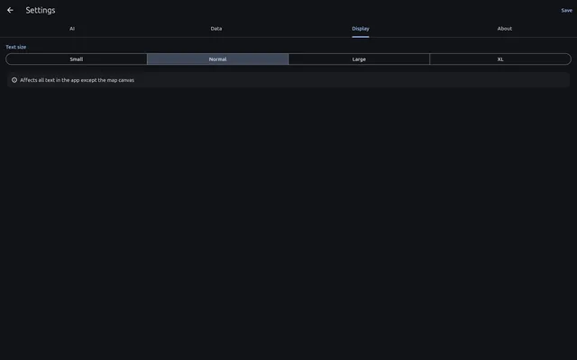 Display settings